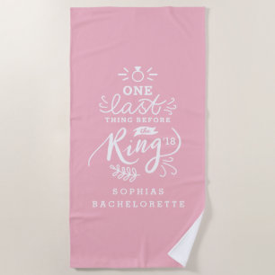 SERVIETTE DE PLAGE UNE DERNIÈRE CHOSE AVANT LA ANNEAU