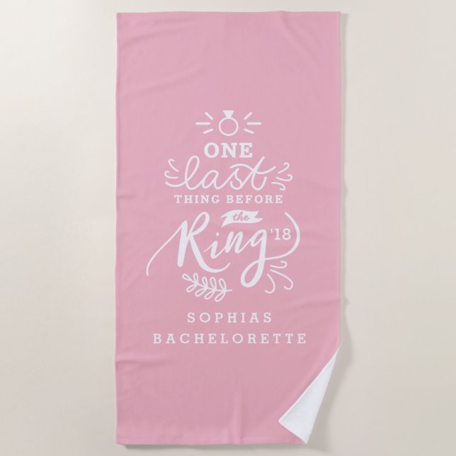 SERVIETTE DE PLAGE UNE DERNIÈRE CHOSE AVANT LA ANNEAU (Devant)