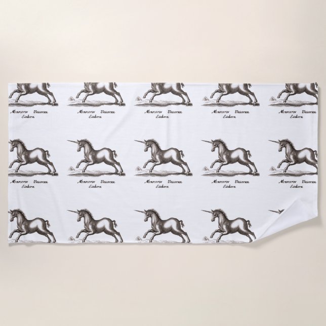Serviette De Plage Unicorn Classic Running Magic Woodland Créature (Devant)