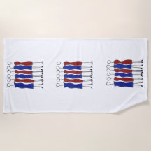 Serviette de plage (unique à main)