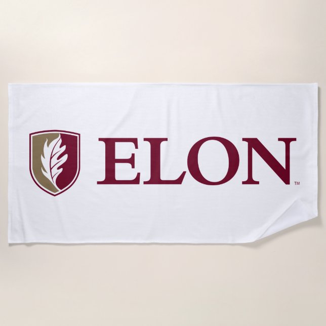 Serviette De Plage Université Elon (Devant)