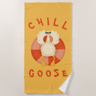 Serviette De Plage Vacances été Plage Chill Goose Bague de natation O