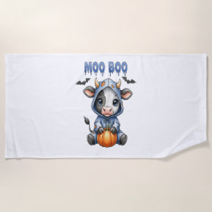 Serviette De Plage Vache de Halloween Moo Boo