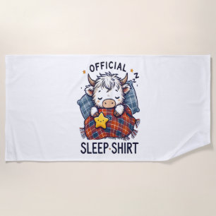 Serviette De Plage Vache Highland, sommeil officiel