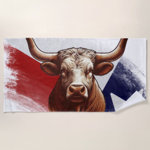 Serviette De Plage Vache longhorne du Texas