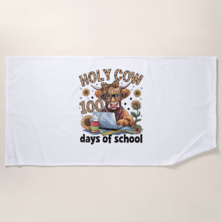 Serviette De Plage Vache Sainte 100 Jours De L'École 100E Jour Enseig