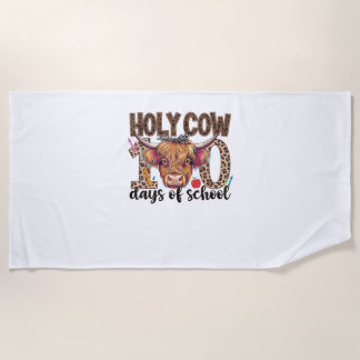 Serviette De Plage Vache Sainte 100 Jours D'École 100E Jour Enseigner