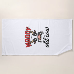 Serviette De Plage Vache Vieille Humeur Vintage Dessin de T-shirt de
