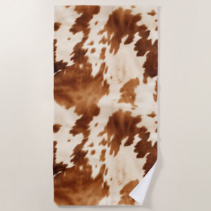 Serviette De Plage Vachette à crème Brown occidentale