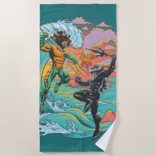 Serviette De Plage Vague marémotrice Aquaman & Black Manta