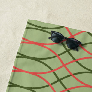Serviette De Plage Vagues vertes