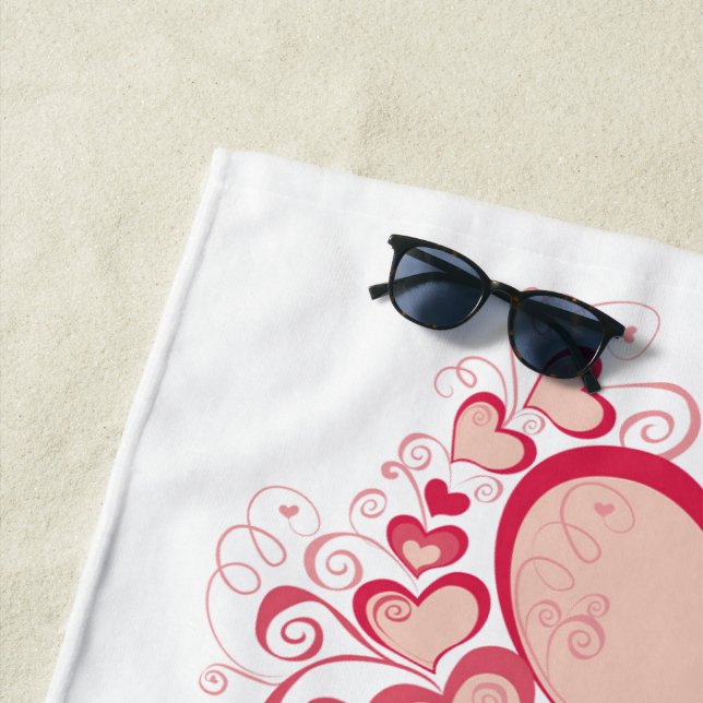 Serviette de plage Valentine's Day (En situation)