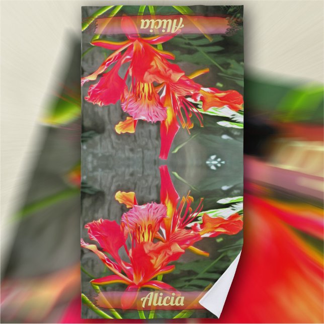 Serviette De Plage Vallarta Flaming Beauty 1583 (Créateur téléchargé)