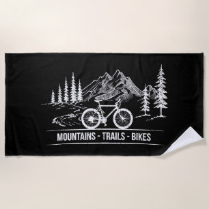 Serviette De Plage Vélos Mountain Trail - Vélo cycliste Rider