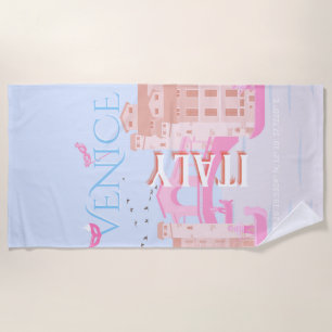 Serviette De Plage Venice Travel Art, Italie, Travel Art