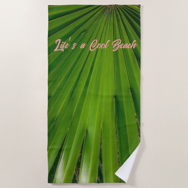 Serviette de plage Ventilateur Palmetto de scie (Devant)