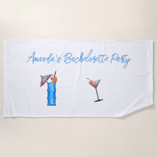 Serviette De Plage Verre à whisky Punch Martini de Demoiselle d'Honne