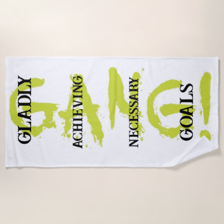 Serviette de plage verte GANG!