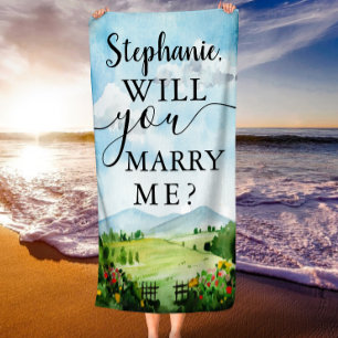 Serviette De Plage Veux-Tu M'Épouser ? Proposition de mariage personn