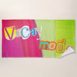 Serviette De Plage Vibe de vacances chaud et vibrant