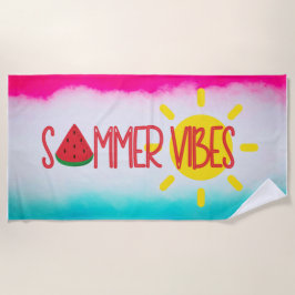 Serviette De Plage Vibes été Cool amusant
