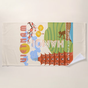 Serviette De Plage Vietnam Travel Art