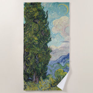 Serviette De Plage Vincent van Gogh - Cyprès