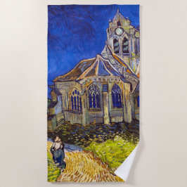 Serviette De Plage Vincent van Gogh - L'église d'Auvers