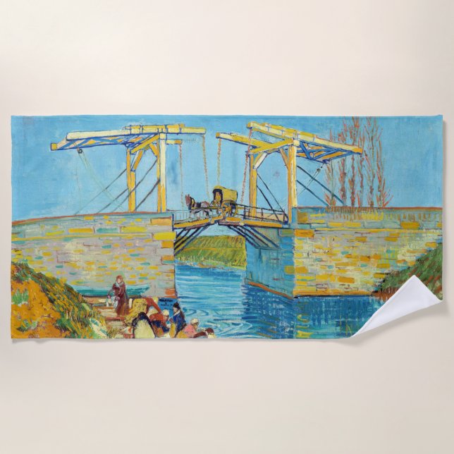 Serviette De Plage Vincent van Gogh - Pont Langlois à Arles #1 (Devant)