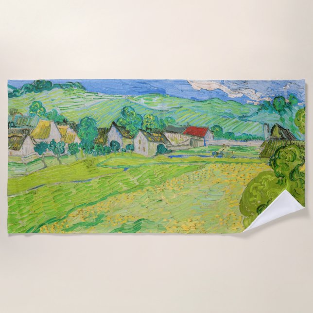 Serviette De Plage Vincent van Gogh - Vue des Vessenots près d'Auvers (Devant)