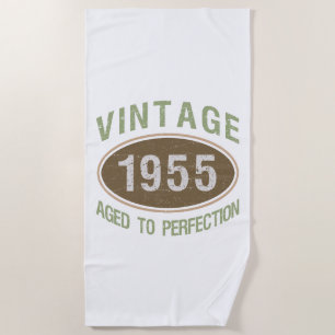 Serviette De Plage Vintage 1955 70e anniversaire