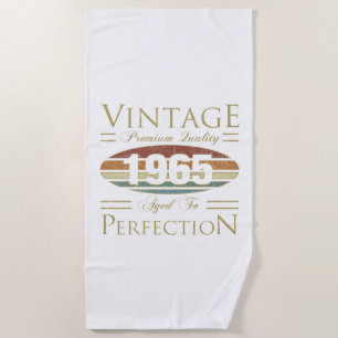 Serviette De Plage Vintage 1965 60e anniversaire