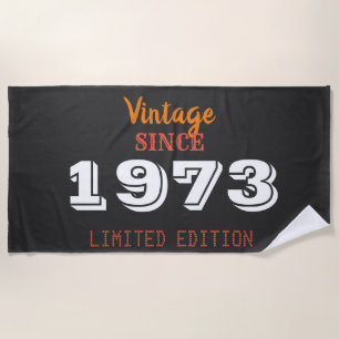 Serviette De Plage Vintage 1973 édition limitée 50e anniversaire