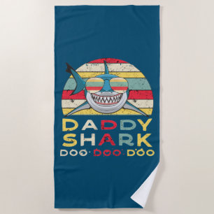 Serviette De Plage Vintage Daddy Shark "Doo Doo Doo Doo"