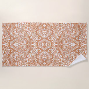 Serviette De Plage Vintage Floral William Morris Willow Bough Rust