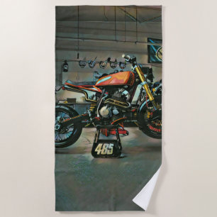 Serviette De Plage vintage motorcycle art