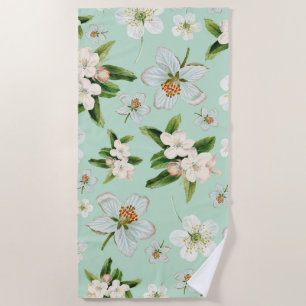 Serviette De Plage Vintage printemps fleuris Motif