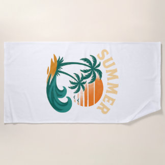 Serviette De Plage Vintage Summer Beach Vibes