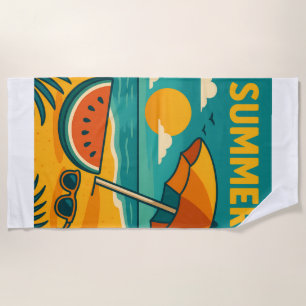 Serviette De Plage Vintage Summer Beach Vibes