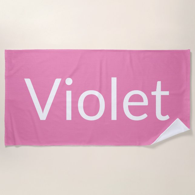 Serviette De Plage Violet (Devant)