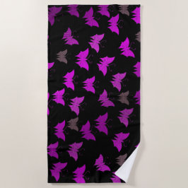 Serviette De Plage violet, noir