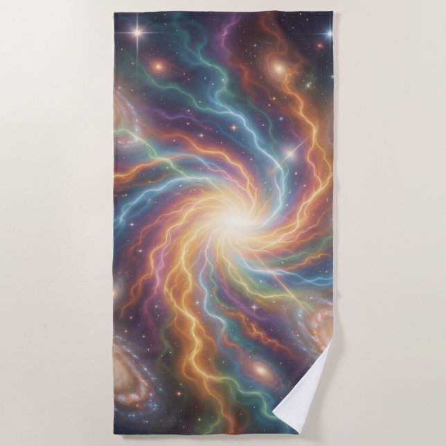 Serviette De Plage Vision Éthérée – Au-delà de la Réalité37 (Devant)