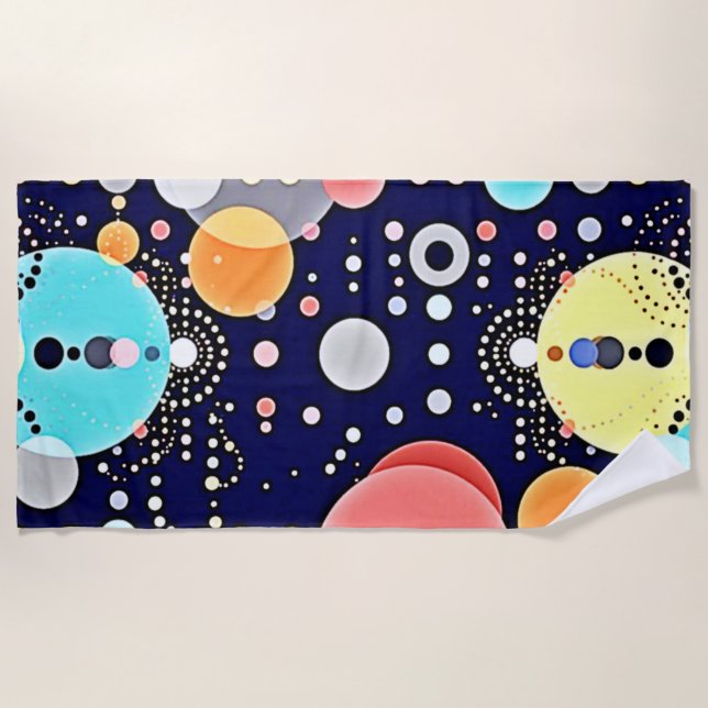 Serviette De Plage Vision Joyeuse de bulle Universe (Devant)