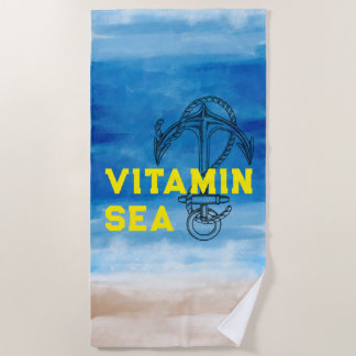 Serviette De Plage "Vitamine Mer - Parfait pour l'été 2025"