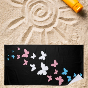 Serviette De Plage Voie de papillon Transgenre Pride