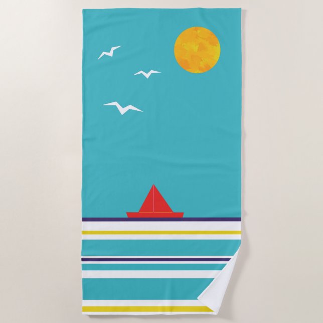 Serviette De Plage Voile lisse (Devant)