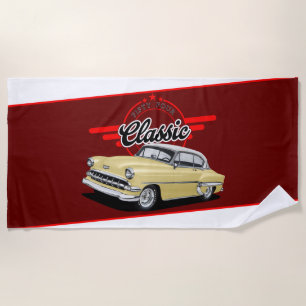 Serviette De Plage Voiture classique 1954