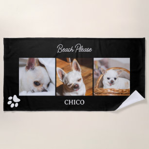 Serviette De Plage Votre chien de compagnie chihuahua personnalisé av