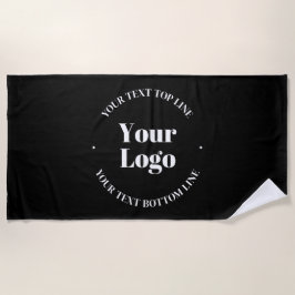 Serviette De Plage Votre logo d'entreprise téléchargé ou autre concep