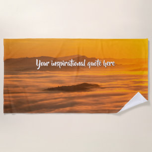 Serviette De Plage Votre soleil de texte personnalisé au-dessus du pa